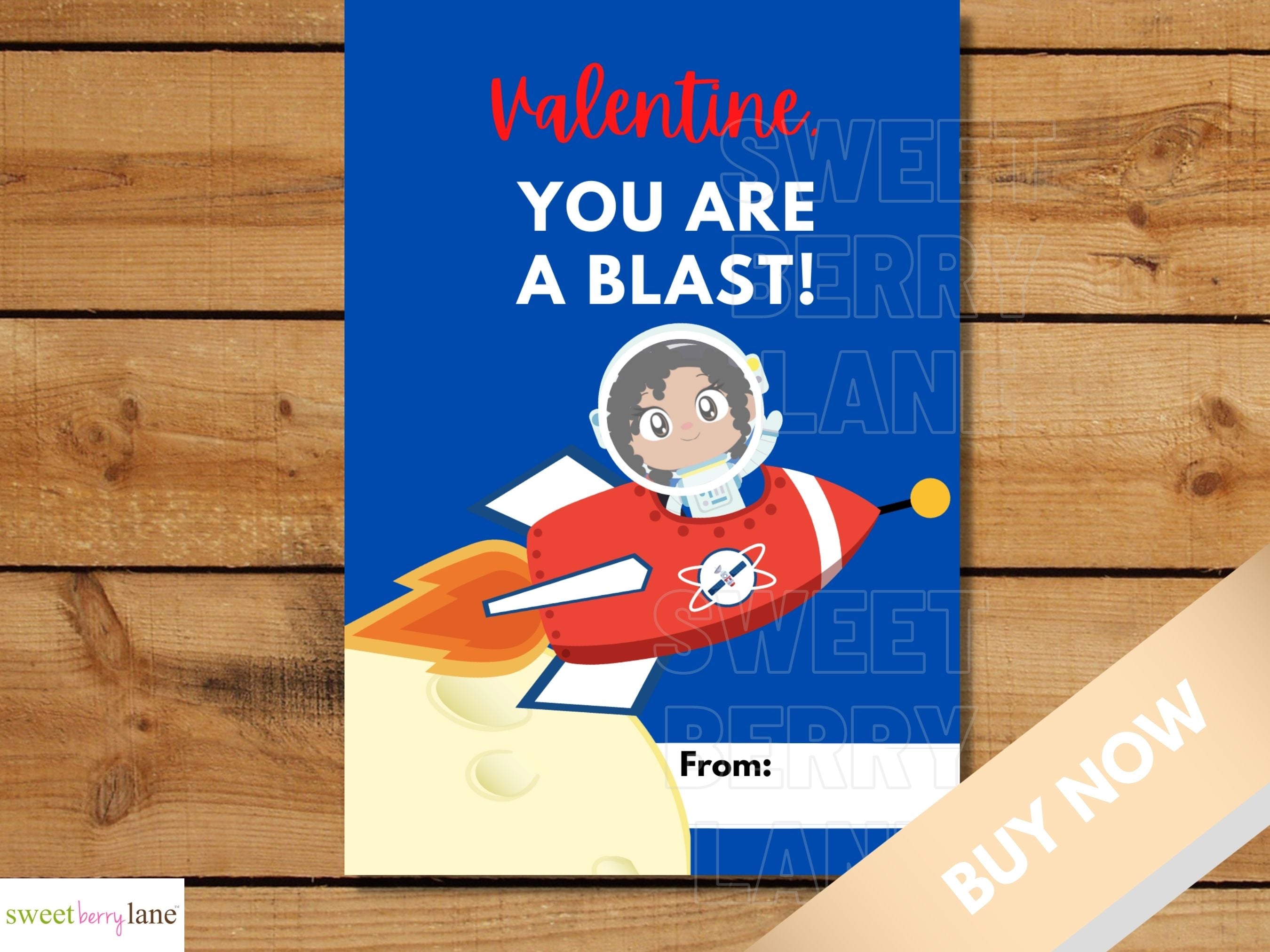 Astronaut Girls- School Valentines Day Cards