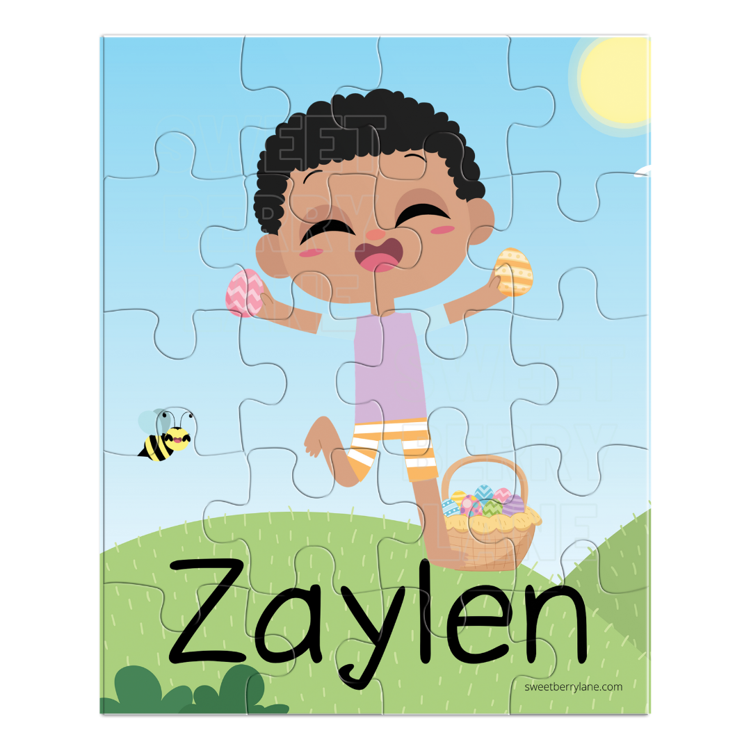 African American Puzzle Easter Boy