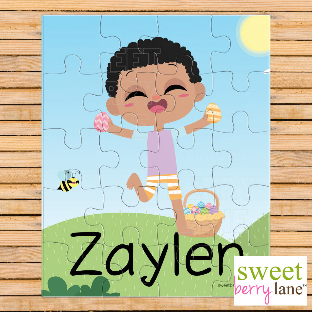 African American Puzzle Easter Boy