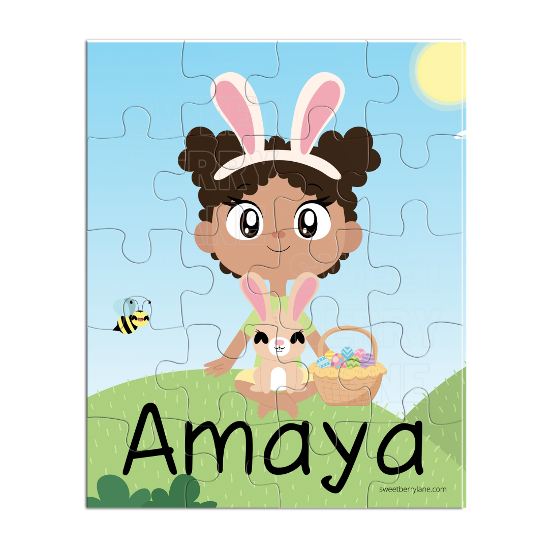 African American Puzzle Easter Girl