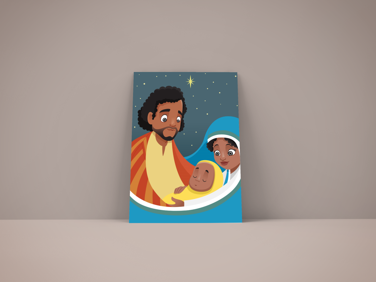 Holy Family African American Christmas Card - SweetBerryLane