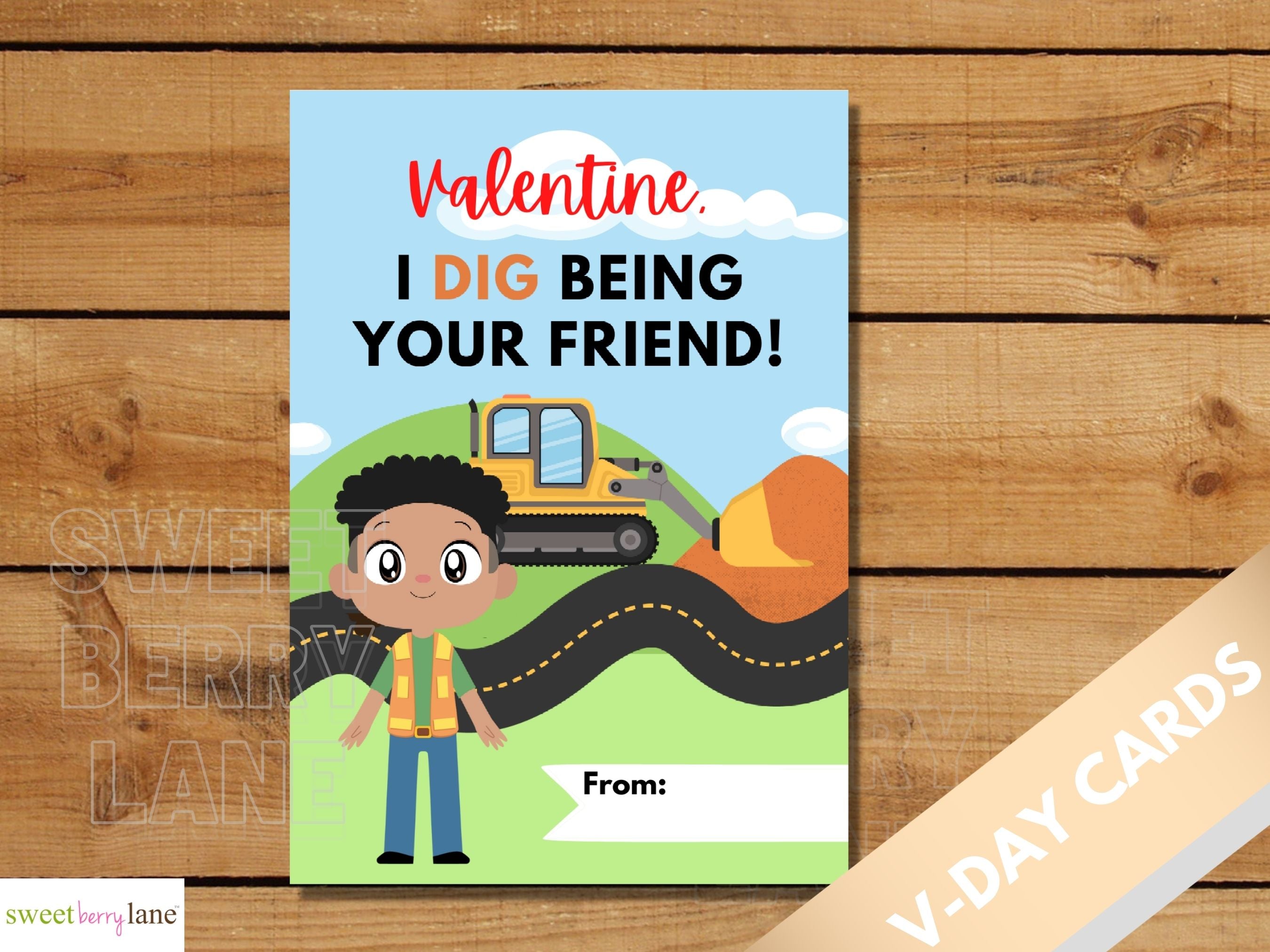 Construction - School Valentines Day Cards