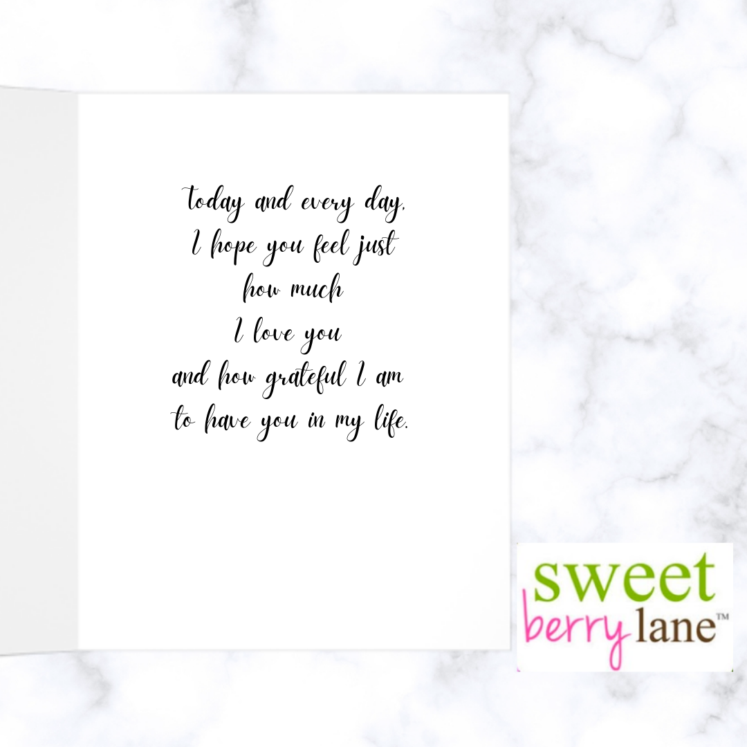 Black in Love Valentine's Day Card - SweetBerryLane