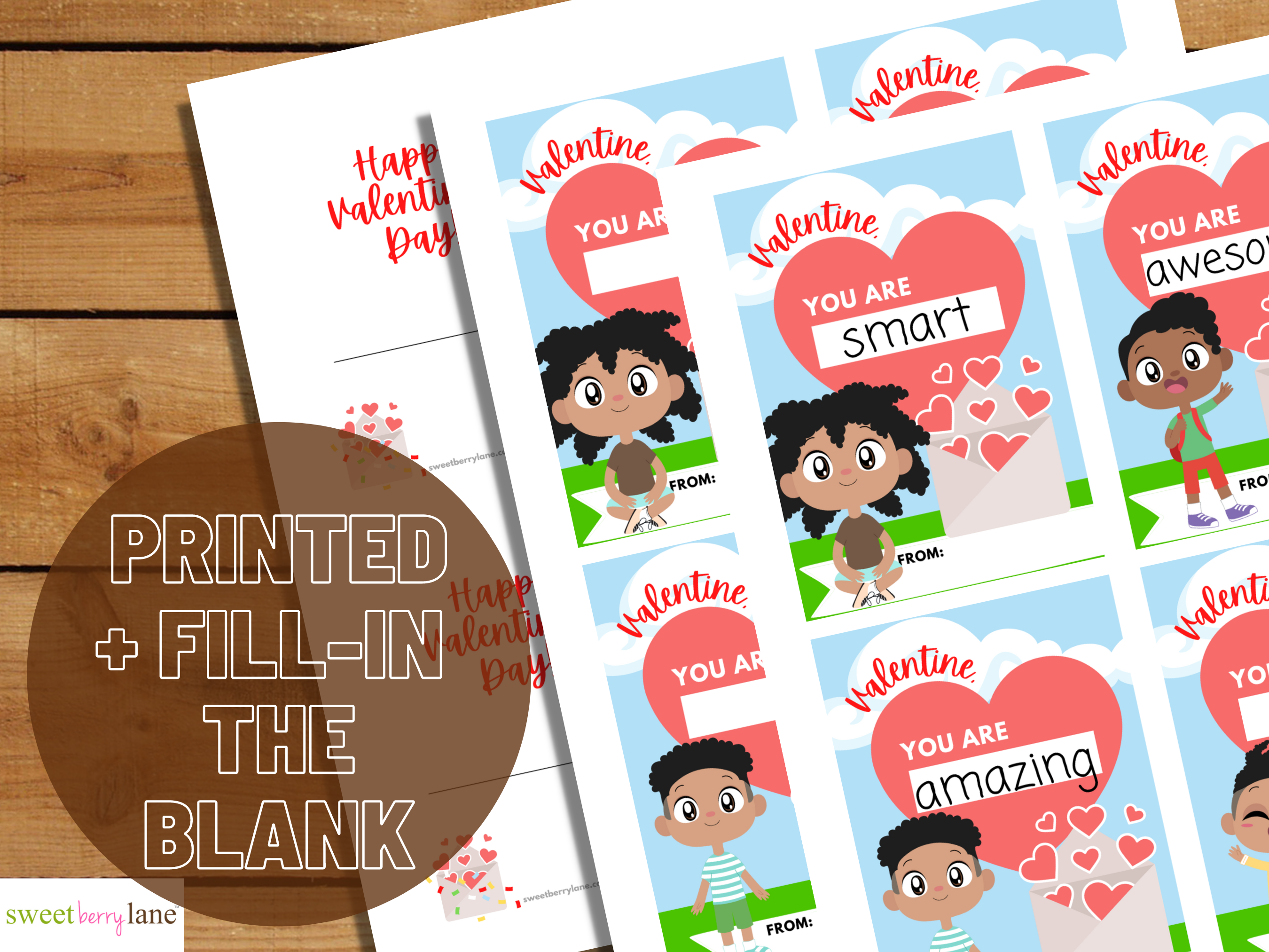 Positive Affirmations for black boys - School Valentines Day Cards