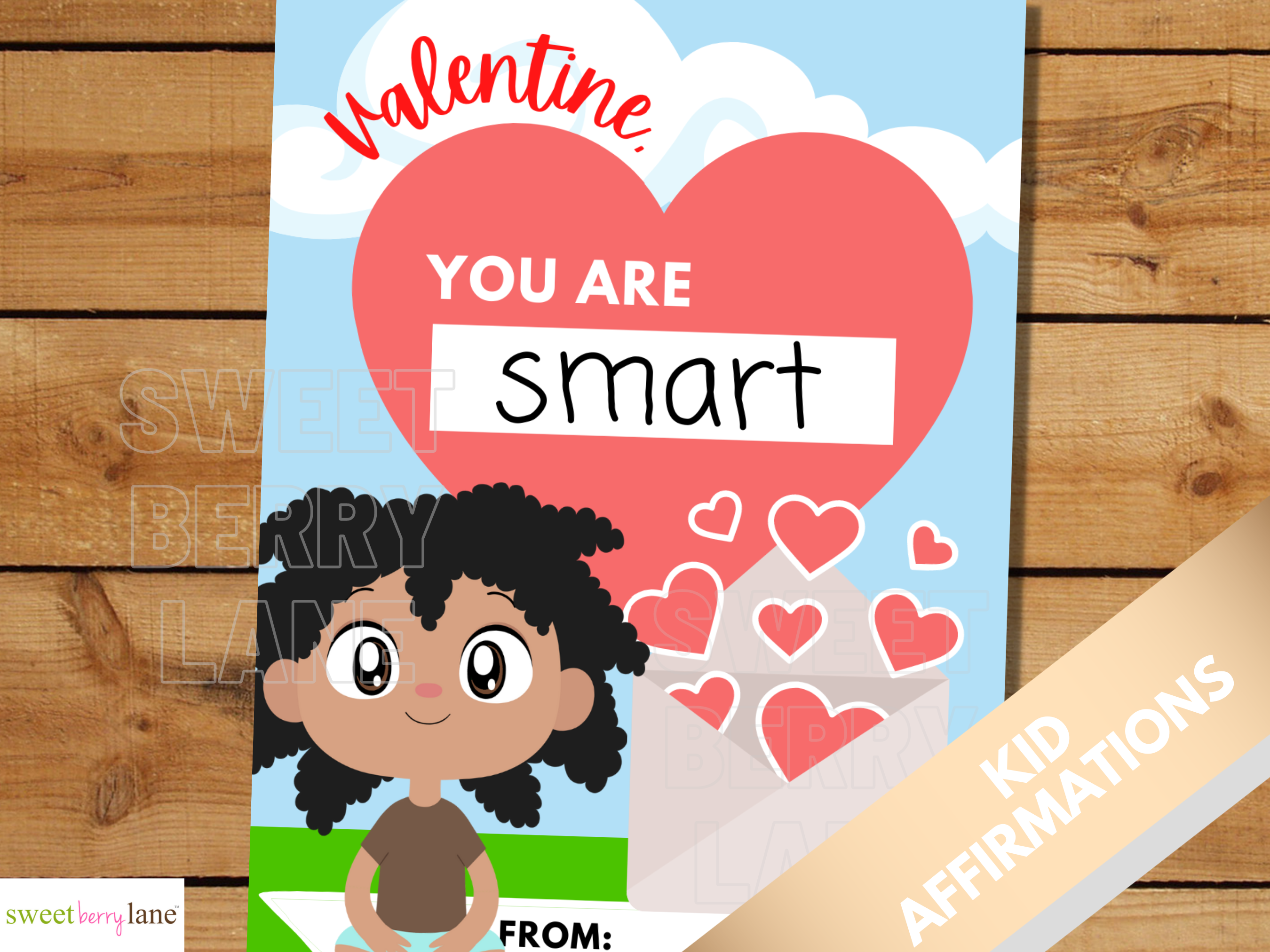 Classroom Valentines Positive Affirmations for black boys